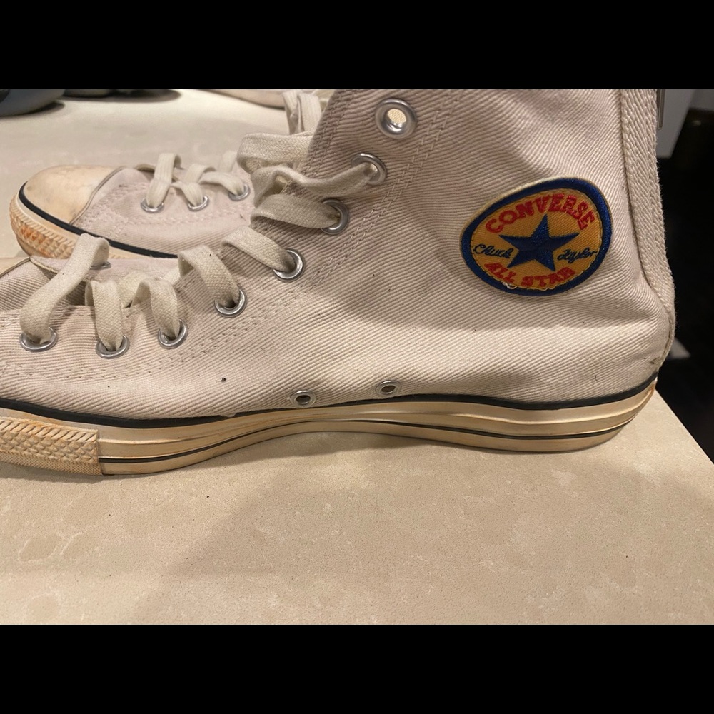 Old school converse high top shoes